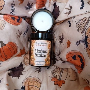 Őszi feliratos szójaviasz illatgyertya 180ml (többféle illat) - Meska.hu