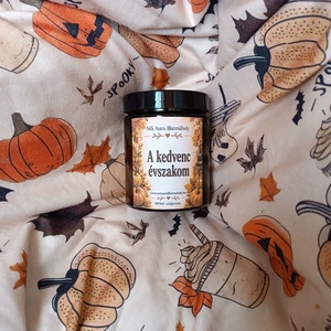 Őszi feliratos szójaviasz illatgyertya 180ml (többféle illat) - otthon & életmód - gyertya, illat, aroma - gyertya - Meska.hu