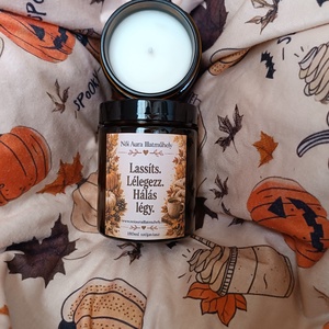 Őszi feliratos szójaviasz illatgyertya 180ml (többféle illat) - Meska.hu