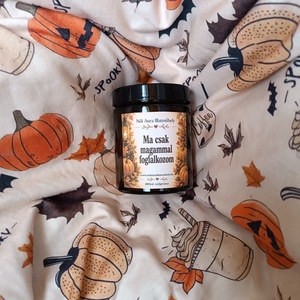 Őszi feliratos szójaviasz illatgyertya 180ml (többféle illat) - otthon & életmód - gyertya, illat, aroma - gyertya - Meska.hu