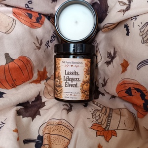 Őszi feliratos szójaviasz illatgyertya 180ml (többféle illat) - Meska.hu