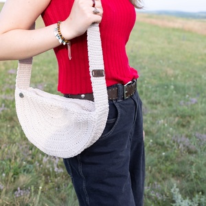 Halfmoon táska - táska & tok - kézitáska & válltáska - vállon átvethető táska - Meska.hu