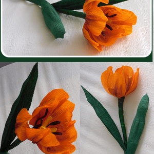 Tulipán - nyílott - otthon & lakás - dekoráció - virágdísz és tartó - csokor & virágdísz - Meska.hu