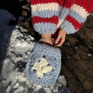 Granny Square horgolt táska - táska & tok - kézitáska & válltáska - kézitáska - Meska.hu