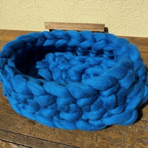 Merinói gyapjú kisállat kosár  - otthon & életmód - macska fekhely - Meska.hu