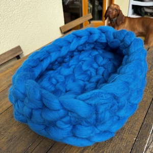 Merinói gyapjú kisállat kosár  - otthon & életmód - macska fekhely - Meska.hu