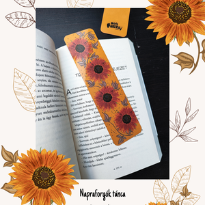 Napraforgók tánca könyvjelző, Könyv & Zene, Könyvjelző, Fotó, grafika, rajz, illusztráció, MESKA