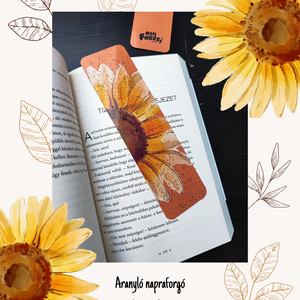 Aranyló napraforgó könyvjelző, Könyv & Zene, Könyvjelző, Fotó, grafika, rajz, illusztráció, MESKA