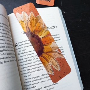 Aranyló napraforgó könyvjelző - könyv & zene - könyvjelző - Meska.hu