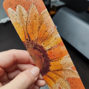 Aranyló napraforgó könyvjelző - könyv & zene - könyvjelző - Meska.hu