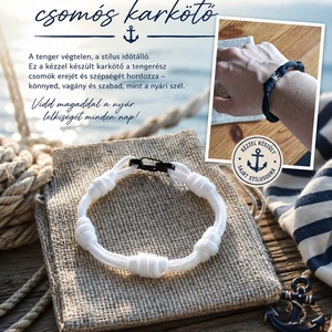 Tengerész csomós karkötő - ékszer - karkötő - fonott karkötő - Meska.hu