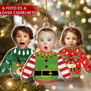 Személyre szabott karácsonyi minidekoráció  Pulcsis fotódísz - Meska.hu