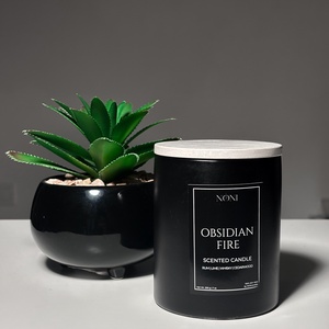 Obsidian Fire  Illatos szójagyertya fekete tartóban, Otthon & Életmód, Gyertya, illat, aroma, Gyertya, Gyertya-, mécseskészítés, Gipszöntés, MESKA
