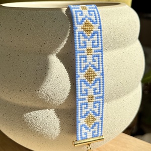 Héra karkötő, Ékszer, Karkötő, Gyöngyös karkötő, Gyöngyfűzés, gyöngyhímzés, MESKA
