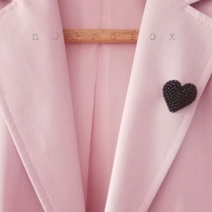 Hímzett szív kitűző III -  - Meska.hu