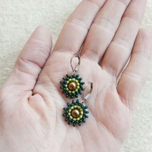 Helli - Avokádó fülbevaló - ékszer - fülbevaló - lógós kerek fülbevaló - Meska.hu