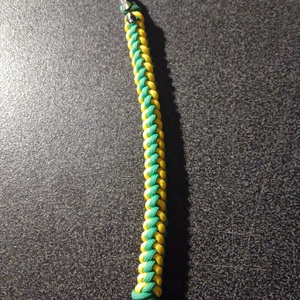 Zöld-sárga paracord 450 karkötő csattal, Ékszer, Karkötő, Fonott karkötő, Fonás (csuhé, gyékény, stb.), MESKA