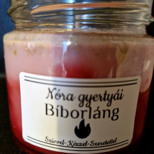 Bíborláng (piros) - esküvő - dekoráció - esküvői gyertya - Meska.hu