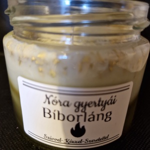 Bíborláng (zöld) - otthon & életmód - gyertya, illat, aroma - gyertya - Meska.hu