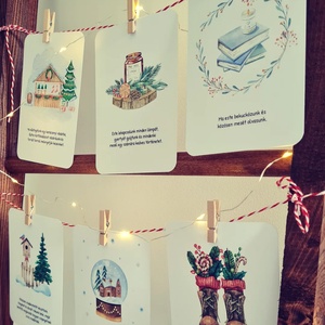 Adventi kalendárium kártyacsomag - karácsony - adventi díszek - adventi naptár - Meska.hu