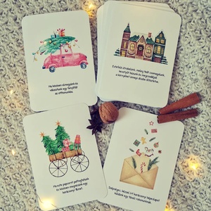 Adventi kalendárium kártyacsomag - karácsony - adventi díszek - adventi naptár - Meska.hu
