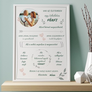 Valentin napi plakát saját fényképpel, Otthon & Életmód, Dekoráció, Kép & Falikép, Plakát, Fotó, grafika, rajz, illusztráció, MESKA