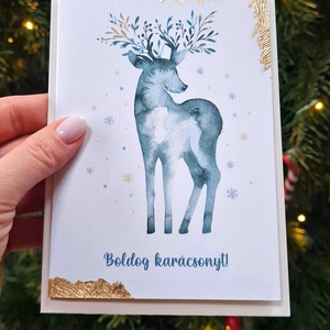 Karácsonyi képeslap, üdvözlet, Karácsony, Karácsonyi ajándékozás, Karácsonyi képeslap, üdvözlőlap, ajándékkísérő, Fotó, grafika, rajz, illusztráció, MESKA