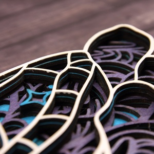 Teknős 3d falidísz, rétegelt falikép - otthon & életmód - dekoráció - fali és függő dekoráció - falra akasztható dekor - Meska.hu