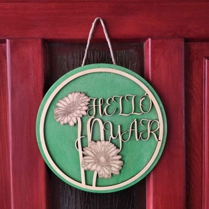 Fából készült egyedi ajtódísz - otthon & életmód - dekoráció - ajtó- és ablak dekoráció - ablakdísz - Meska.hu