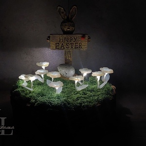 Világító virágok, Otthon & Életmód, Dekoráció, Asztal és polc dekoráció, Asztaldísz, Famegmunkálás, Mindenmás, MESKA