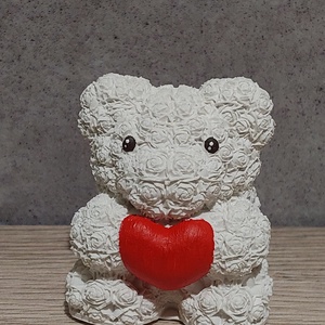 Szivecskés Raysin maci - otthon & életmód - dekoráció - asztal és polc dekoráció - asztaldísz - Meska.hu