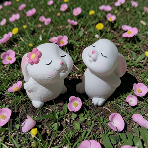 Raysin nyuszi pár - otthon & életmód - dekoráció - asztal és polc dekoráció - asztaldísz - Meska.hu