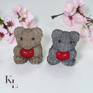 Szivecskés Raysin maci - otthon & életmód - dekoráció - asztal és polc dekoráció - asztaldísz - Meska.hu