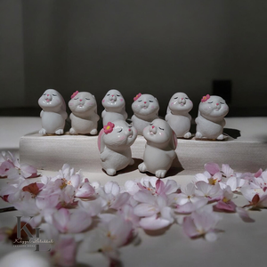 Raysin nyuszi pár - otthon & életmód - dekoráció - asztal és polc dekoráció - asztaldísz - Meska.hu