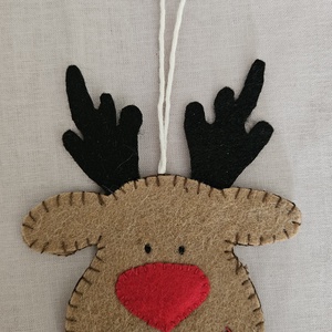 Rénszarvas függő - karácsony - karácsonyi lakásdekoráció - karácsonyi ajtódíszek - Meska.hu