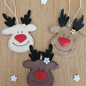 Rénszarvas függők - karácsony - karácsonyi lakásdekoráció - karácsonyi ajtódíszek - Meska.hu