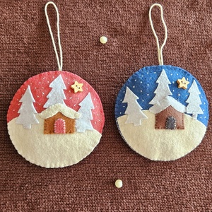 Téli táj dísz - Meska.hu