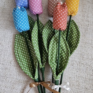 Textil tulipán, Otthon & Életmód, Dekoráció, Virágdísz és tartó, Váza, Varrás, MESKA