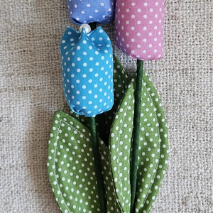 Textil tulipán - otthon & életmód - dekoráció - virágdísz és tartó - váza - Meska.hu