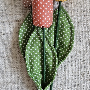 Textil tulipán - otthon & életmód - dekoráció - virágdísz és tartó - váza - Meska.hu