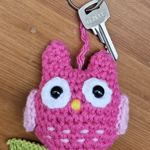 Horgolt bagoly - táska & tok - kulcstartó & táskadísz - kulcstartó - Meska.hu