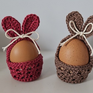 Horgolt nyuszifüles tojástartó - Meska.hu