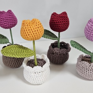 Horgolt tulipánok - Meska.hu