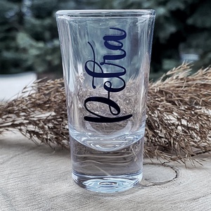 Egyedi neves/feliratos röviditalos pohár, feles pohár, neves pohár - Meska.hu
