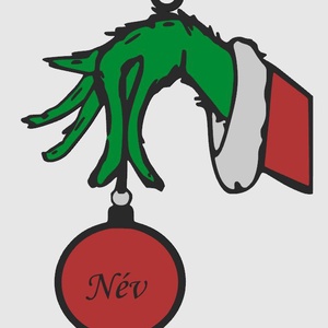 Grincs karácsonyfadísz egyedi névvel - Meska.hu