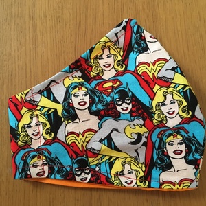 DC szuperhősnők: Wonderwoman, Superwoman, Batwoman mintás mosható maszk -  - Meska.hu