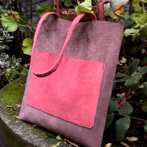 Nyerskakaó/szeder újrafelhasznált bőr válltáska. - Meska.hu