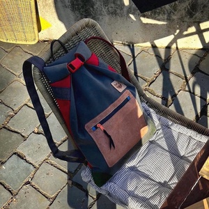 Szürke/piros rolltop hátizsák, Táska & Tok, Hátizsák, Roll top hátizsák, , MESKA
