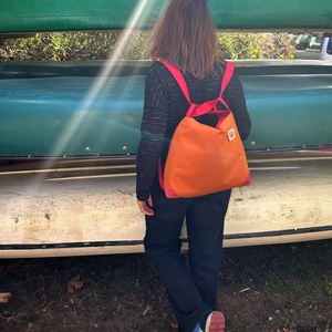 Narancs/bordó vízálló 2in1 táska, Táska & Tok, Variálható táska, , MESKA