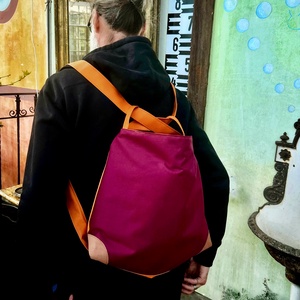 Narancs/bordó vízálló 2in1 táska - táska & tok - variálható táska - Meska.hu